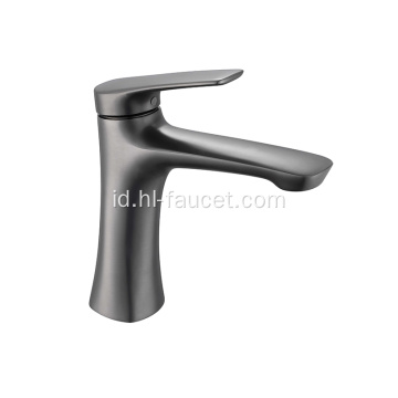 Kuningan Gun Grey Metal Bathroom Sink Faucet Mixer